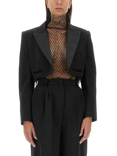 Dolce & Gabbana Spencer Wool Gabardine Tuxedo In Black