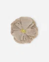 Dolce & Gabbana Floral-appliqué Poplin Brooch In Beige