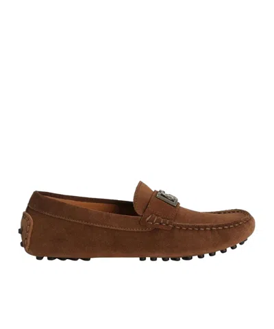 DOLCE & GABBANA LOGO-PLAQUE LOAFERS
