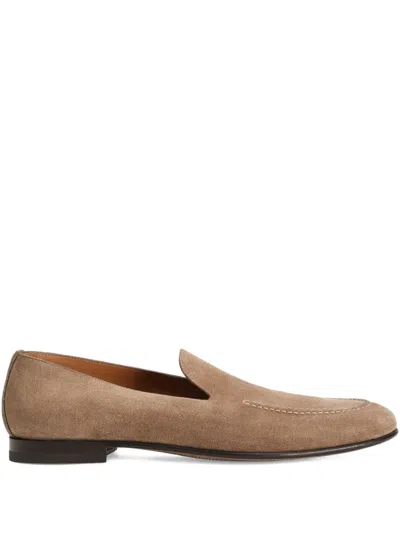 Dolce & Gabbana Split Loafer Aus Wildleder In Brown