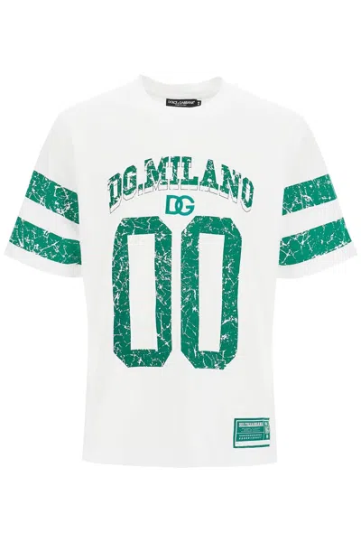 Dolce & Gabbana Sporty Print T-shirt In White