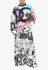 Dolce & Gabbana Spray-paint Graffiti Print Pullover Sweatshirt In Multicolor