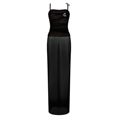 Pre-owned Dolce & Gabbana Spring 1998 Black Butterfly Dress