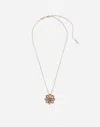 Dolce & Gabbana Necklace With Red Gold Flower Pendant Gold Female Onesize In Gold