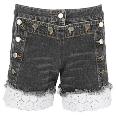 Pre-owned Dolce & Gabbana Spring/summer 2003 Runway Denim Shorts It38 In Black