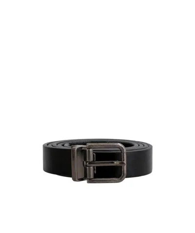 Dolce & Gabbana Square-buckle Belt In Black