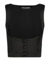 Dolce & Gabbana Double-breasted Scoop Neck Waistcoat In Black