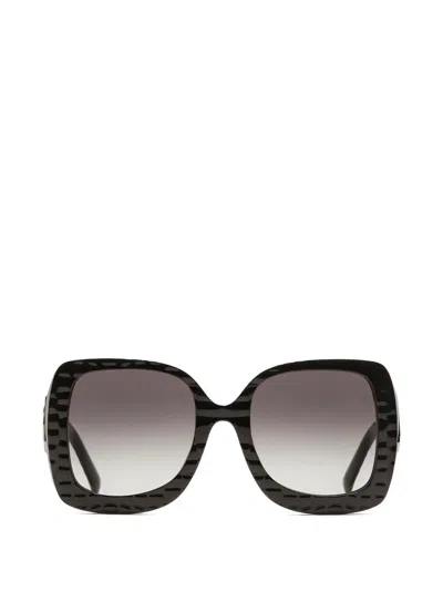 Dolce & Gabbana Square Crossed Sunglasses In Black