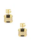 Dolce & Gabbana Square Dangle Earrings In Gold