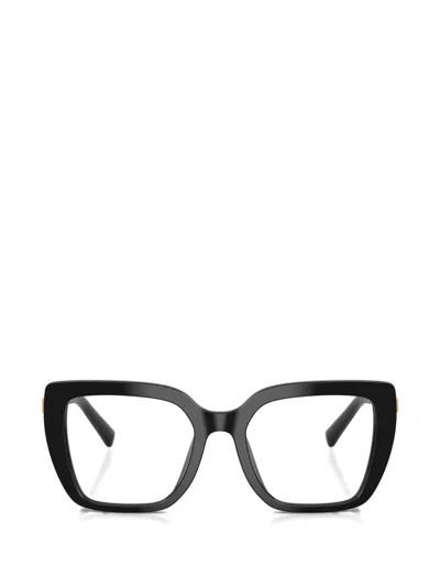 Dolce & Gabbana Square Embellished Glasses In Black