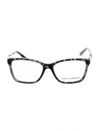 Pre-owned Dolce & Gabbana Square Eyeglasses In Black