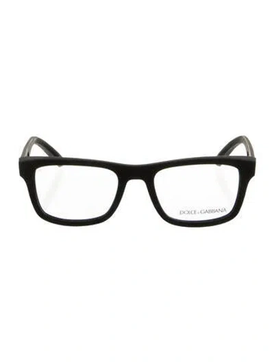 Pre-owned Dolce & Gabbana Square Eyeglasses In Black