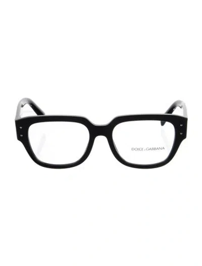 Pre-owned Dolce & Gabbana Square Eyeglasses In Black