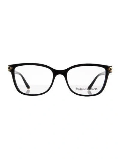 Pre-owned Dolce & Gabbana Square Eyeglasses In Black