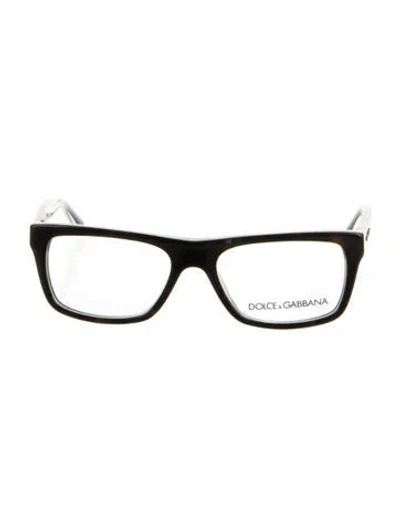 Pre-owned Dolce & Gabbana Square Eyeglasses In Black