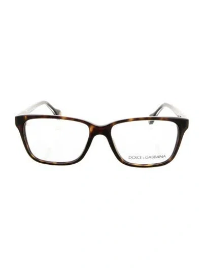 Pre-owned Dolce & Gabbana Square Eyeglasses In Brown