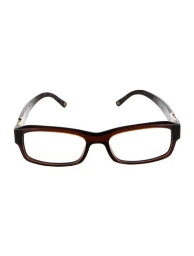 Pre-owned Dolce & Gabbana Square Eyeglasses In Burgundy