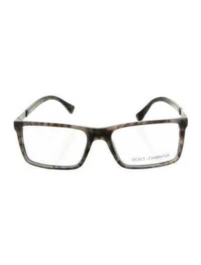 Pre-owned Dolce & Gabbana Square Eyeglasses In Gray