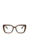 Dolce & Gabbana Square-frame Animal-print Glasses In Brown