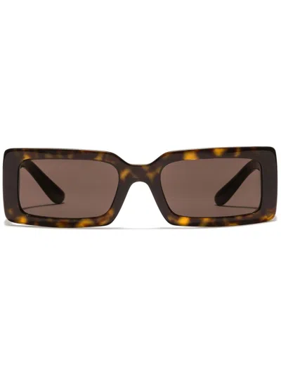 Dolce & Gabbana Square-frame Dna Sunglasses In Brown