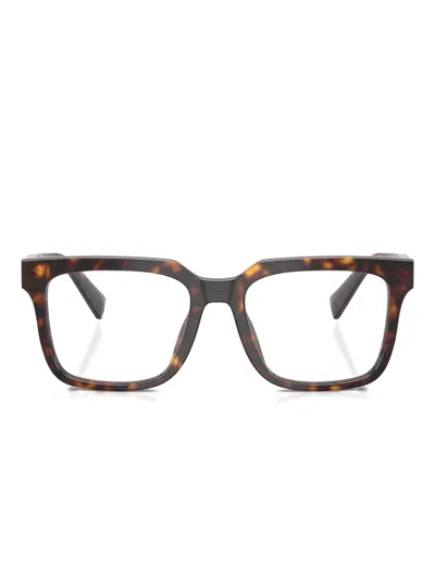 Dolce & Gabbana Square-frame Glasses In Brown