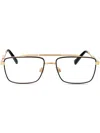 Dolce & Gabbana Dolce  Gabbana Eyewear Rectangle Frame Glasses In Gold