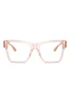Dolce & Gabbana Square-frame Glasses In Pink