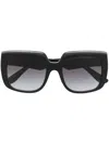 Dolce & Gabbana Square-frame Gradient-lens Sunglasses In Black
