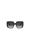 Dolce & Gabbana Womens Black Dg4414 Square-frame Acetate Sunglasses In Black