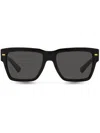 Dolce & Gabbana Square-frame Logo-arm Sunglasses In Black