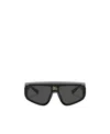 Dolce & Gabbana Square-frame Logo-plaque Sunglasses In Black