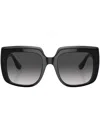 Dolce & Gabbana Square-frame Oversized Sunglasses In Schwarz