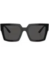Dolce & Gabbana Crystal-embellished Square-frame Sunglasses In Black