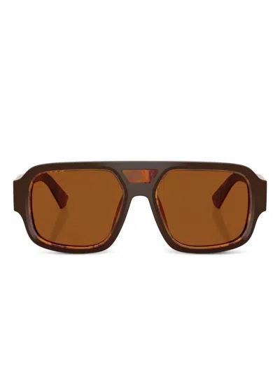 Dolce & Gabbana Square-frame Sunglasses In Brown