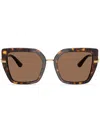 Dolce & Gabbana Womens Brown Dg4474 Cat-eye Tortoiseshell Acetate Sunglasses In Brown