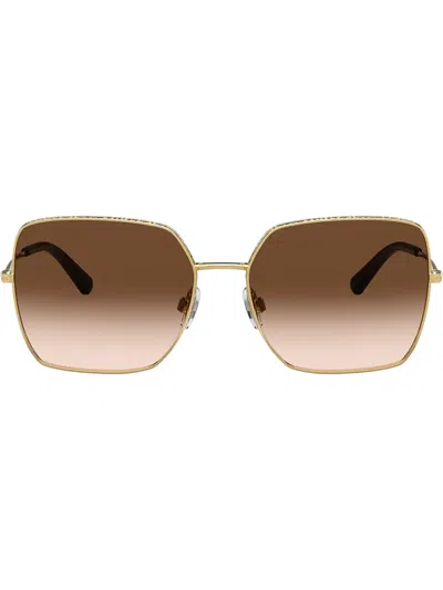 Dolce & Gabbana Square-frame Sunglasses In Gold