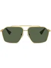 Dolce & Gabbana Dolce&gabbana 61mm Polarized Pilot Sunglasses In Gold