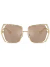 Dolce & Gabbana Square Frame Sunglasses In Gold