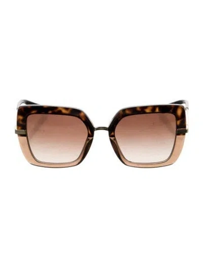 Pre-owned Dolce & Gabbana Square Gradient Sunglasses In Brown