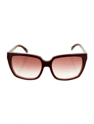 Pre-owned Dolce & Gabbana Square Gradient Sunglasses In Burgundy