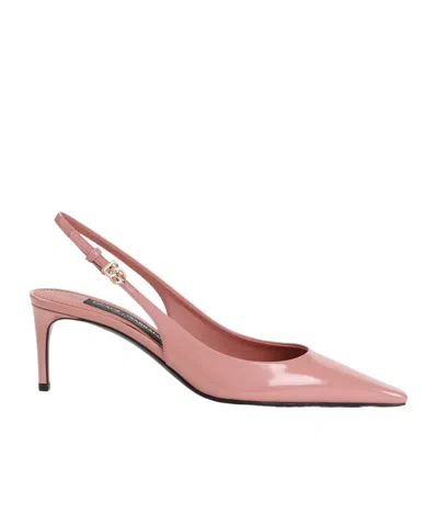 DOLCE & GABBANA DOLCE  GABBANA DG LOGO PLAQUE SLINGBACK PUMPS