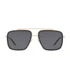 Dolce & Gabbana Square Metal Sunglasses In Gold