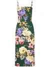 Dolce & Gabbana Floral Silk-blend Cady Midi Dress In Multicolor