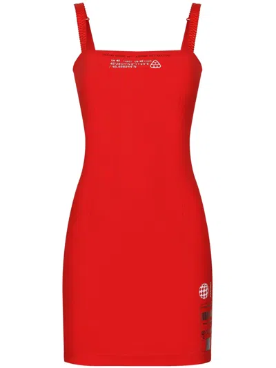 Dolce & Gabbana Square-neck Minidress In Red