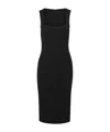 Dolce & Gabbana Square-neck Sleeveless Midi Dress In Black