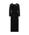 Dolce & Gabbana Dolce  Gabbana Square-neck Tulle-sleeved Midi Dress In Black