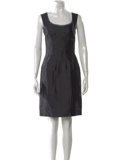 Pre-owned Dolce & Gabbana Square Neckline Knee-length Dress In Black
