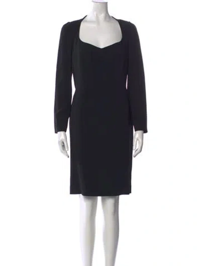 Pre-owned Dolce & Gabbana Square Neckline Knee-length Dress In Black