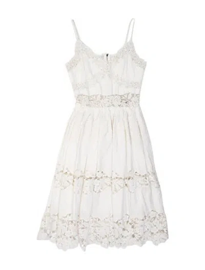 Pre-owned Dolce & Gabbana Square Neckline Knee-length Dress In Neutral