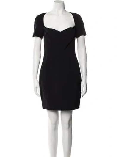 Pre-owned Dolce & Gabbana Square Neckline Mini Dress In Black